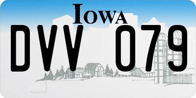 IA license plate DVV079