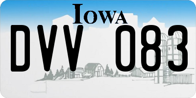 IA license plate DVV083