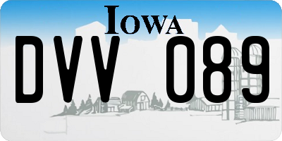 IA license plate DVV089