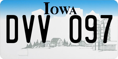 IA license plate DVV097