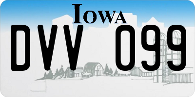 IA license plate DVV099