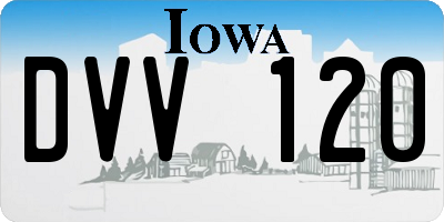 IA license plate DVV120