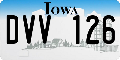IA license plate DVV126