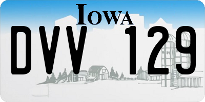 IA license plate DVV129