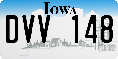 IA license plate DVV148