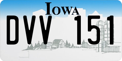 IA license plate DVV151