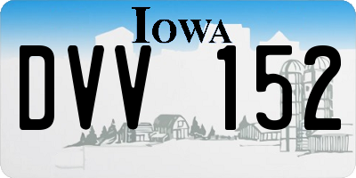 IA license plate DVV152