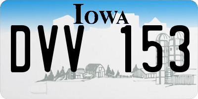 IA license plate DVV153