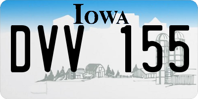 IA license plate DVV155