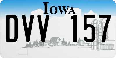 IA license plate DVV157