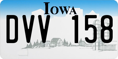 IA license plate DVV158