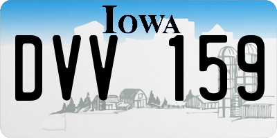 IA license plate DVV159