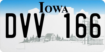 IA license plate DVV166