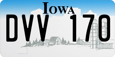 IA license plate DVV170