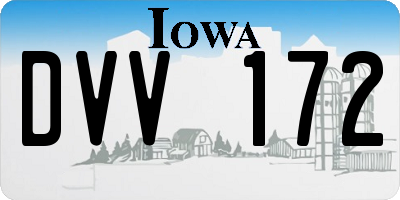 IA license plate DVV172