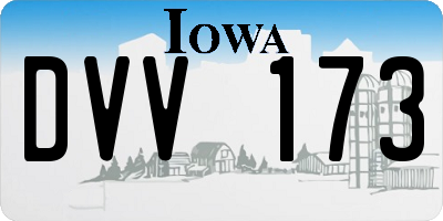 IA license plate DVV173