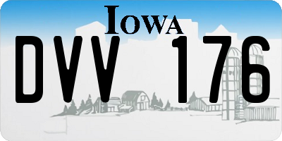 IA license plate DVV176