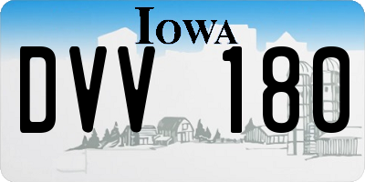 IA license plate DVV180