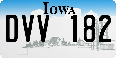 IA license plate DVV182