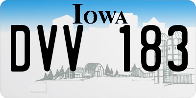IA license plate DVV183