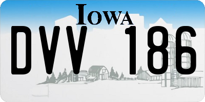 IA license plate DVV186
