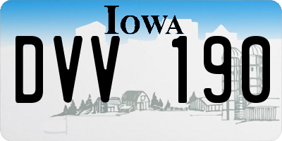 IA license plate DVV190