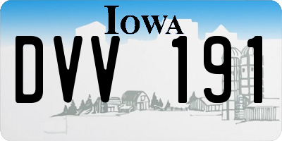 IA license plate DVV191