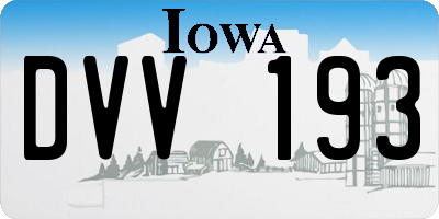 IA license plate DVV193