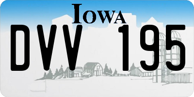 IA license plate DVV195