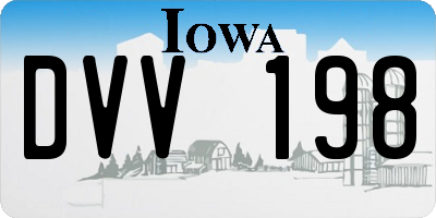 IA license plate DVV198