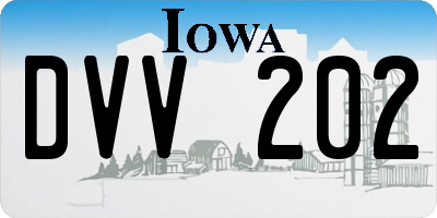 IA license plate DVV202
