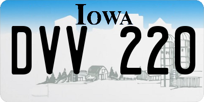 IA license plate DVV220