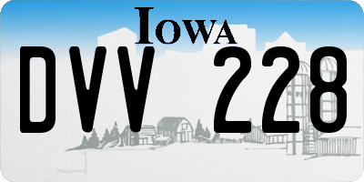 IA license plate DVV228