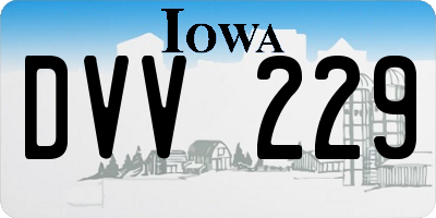 IA license plate DVV229