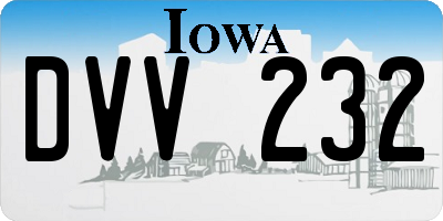 IA license plate DVV232