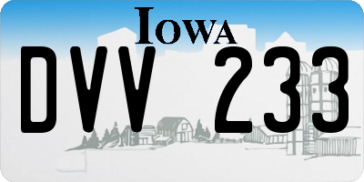 IA license plate DVV233