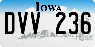 IA license plate DVV236