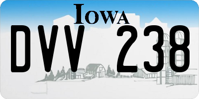 IA license plate DVV238