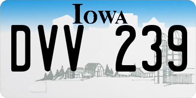 IA license plate DVV239