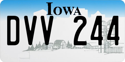 IA license plate DVV244
