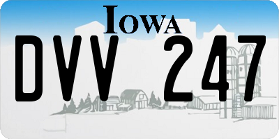 IA license plate DVV247