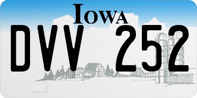 IA license plate DVV252