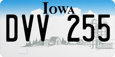 IA license plate DVV255