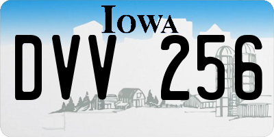 IA license plate DVV256
