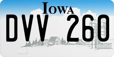 IA license plate DVV260