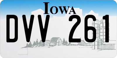 IA license plate DVV261
