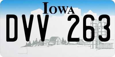 IA license plate DVV263