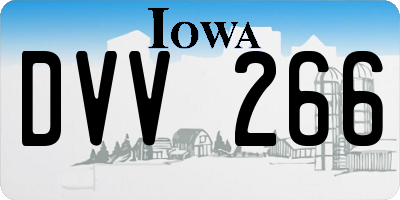 IA license plate DVV266