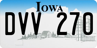 IA license plate DVV270