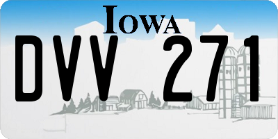 IA license plate DVV271